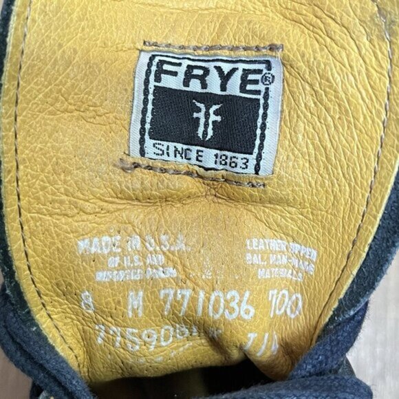 FRYE Sabrina Lace Up Leather Combat Boots, Black, 8 M - Picture 9 of 9